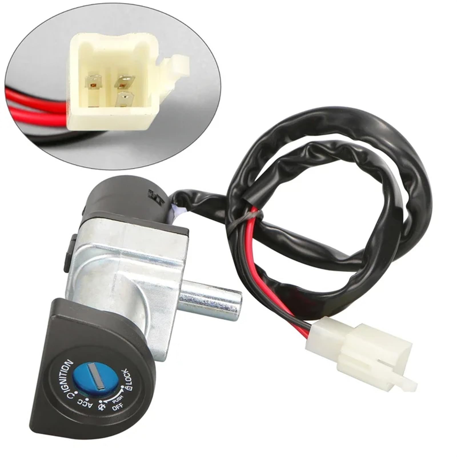 Blocchetto Accensione Moto 1 Set Per Street 500/750 Blocco Interruttore Accensione Moto A 3 Fili + Blocco Coperchio Tappo Serbatoio Carburante Con 2 Chiavi Accessori Interruttore Accensione