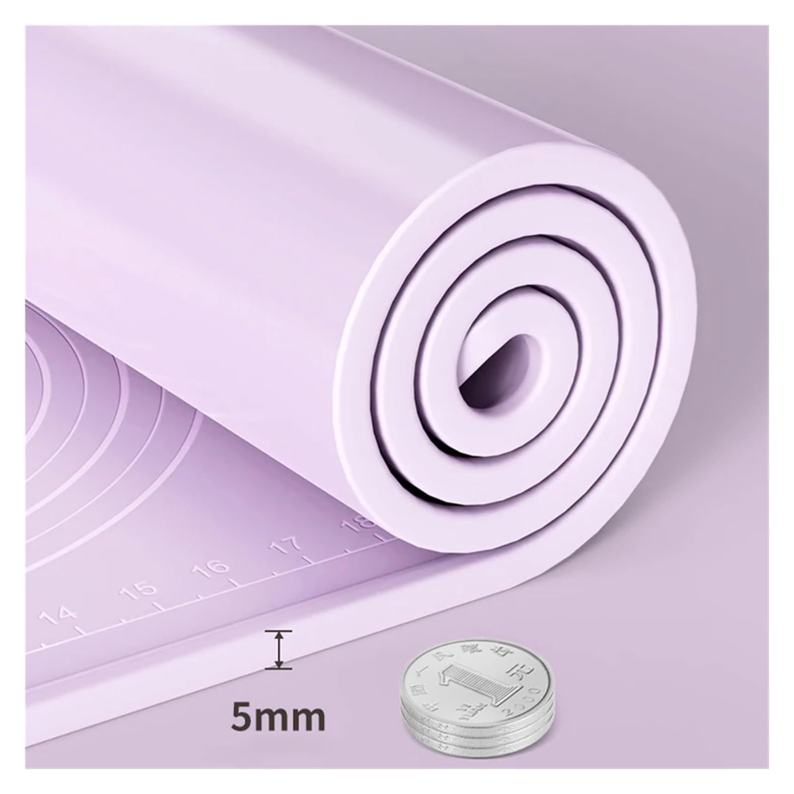 Antihafte rutschfeste Backunterlage 1PC Silikon Backen Verwenden Matte Antihaft Pizza Teig Gebäck Nudel Kneten Pad Blatt Küche Werkzeuge (Color : Purple, Size : 60x80cm)