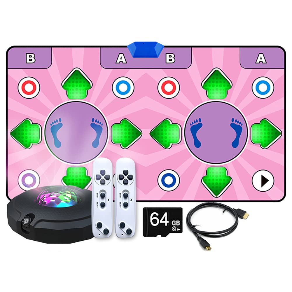 Amazon.co.jp: HDMI付きテレビ用ダブルダンスマット、光るワイヤレス  