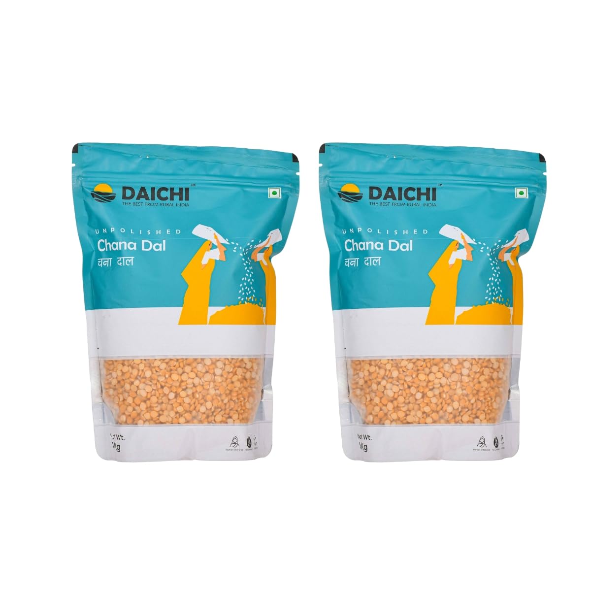 Daichi Unpolished Chana Dal | Fibre & nutrient-rich | Single origin | Chemical free | Sun-dried | Crafted by rural women 1kg (Pack of 2) (B0CYHFY1K6) Amazon Price History, Amazon Price Tracker