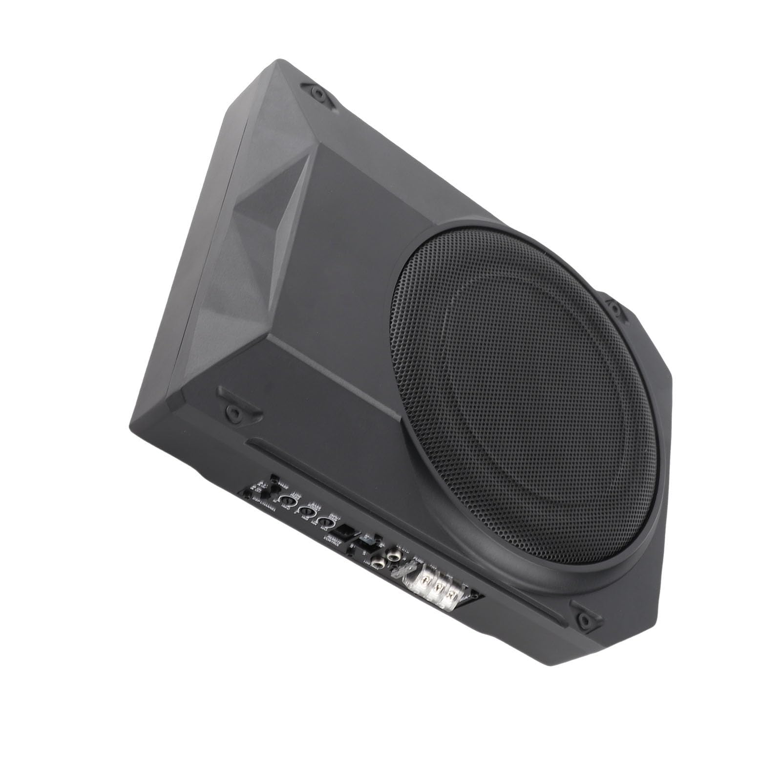 Ausla Subwoofer per Auto, Subwoofer Attivo Sotto il Sedile in Ferro e Alluminio DC12V 600W con Filtro Passa Basso Bass Boost Ingresso Livello Alto Basso per Aggiornamento Audio Universale per Auto