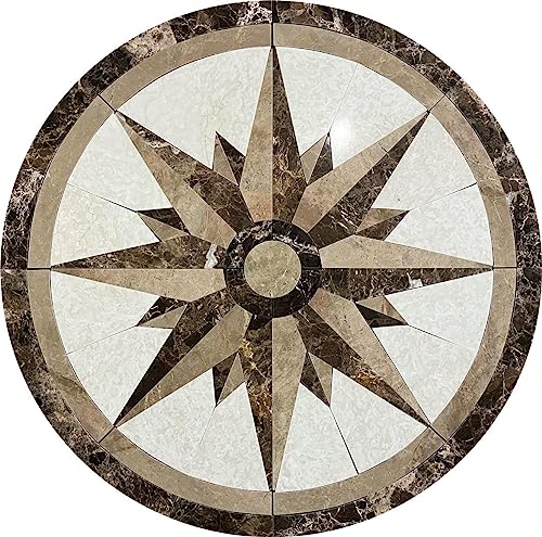 Floor Medallion 28''x28'' Marble Tile