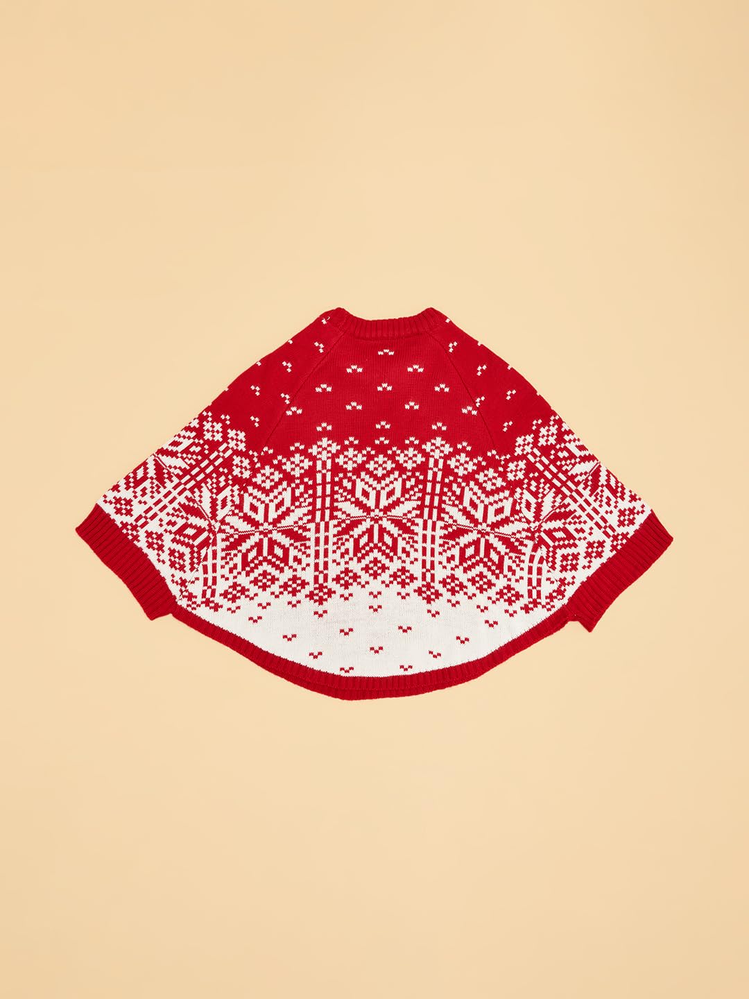 Girl's Pantaloons Junior Red Poncho,Poppy Red,5-6 YRS 2