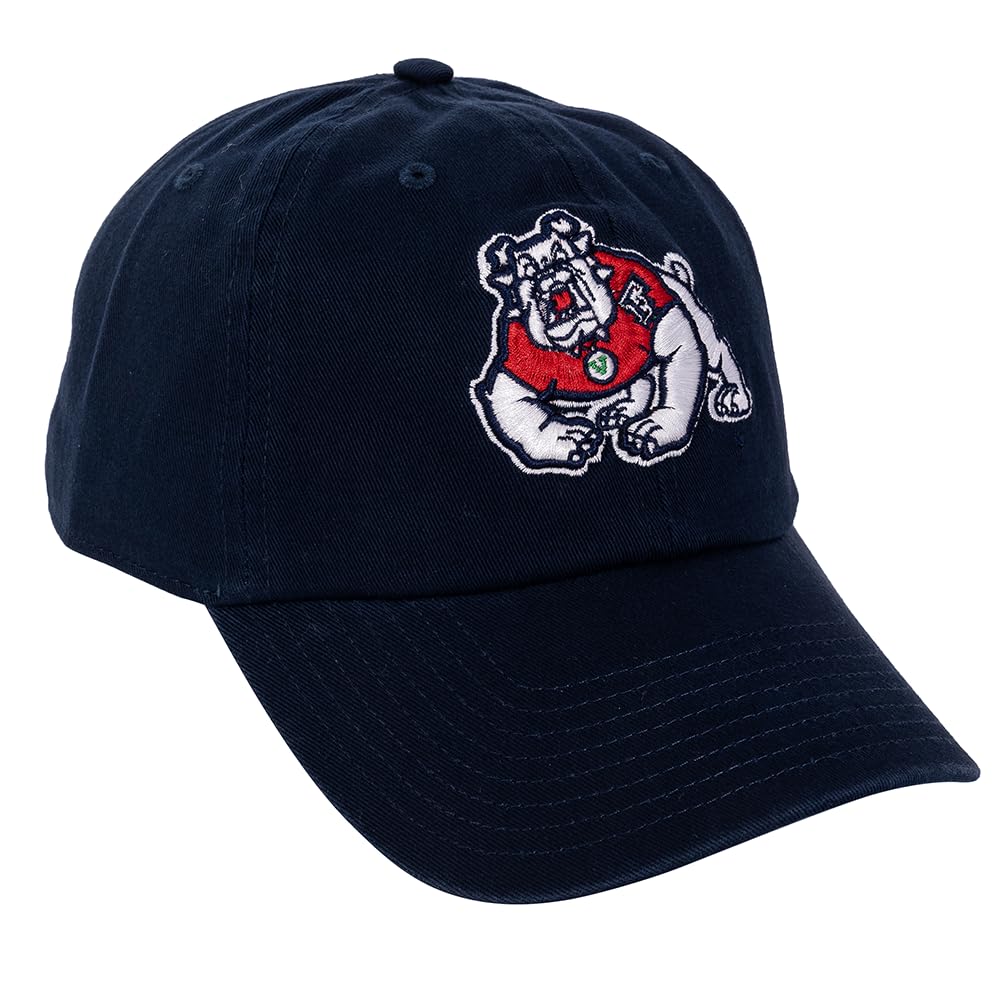 Desert Cactus Fresno State Baseball Hat California State University Bulldogs Cal State Brimmed Embroirderd Hats Cap Adjustable Cloth Strap Adult (Style A) Blue, Blue, One size