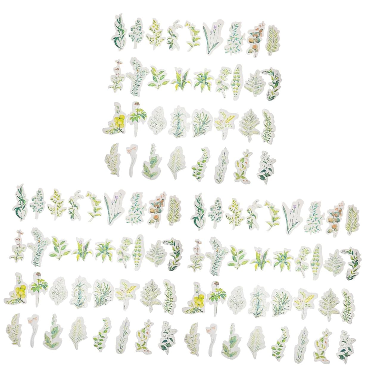 SHINEOFI 3 Set Adesivi Per Piante Adesivi Floreali Album Forniture Arredamento Scrapbooking Per Scrapbooking Adesivo Per Computer Vegetali 102 Pezzi * 3