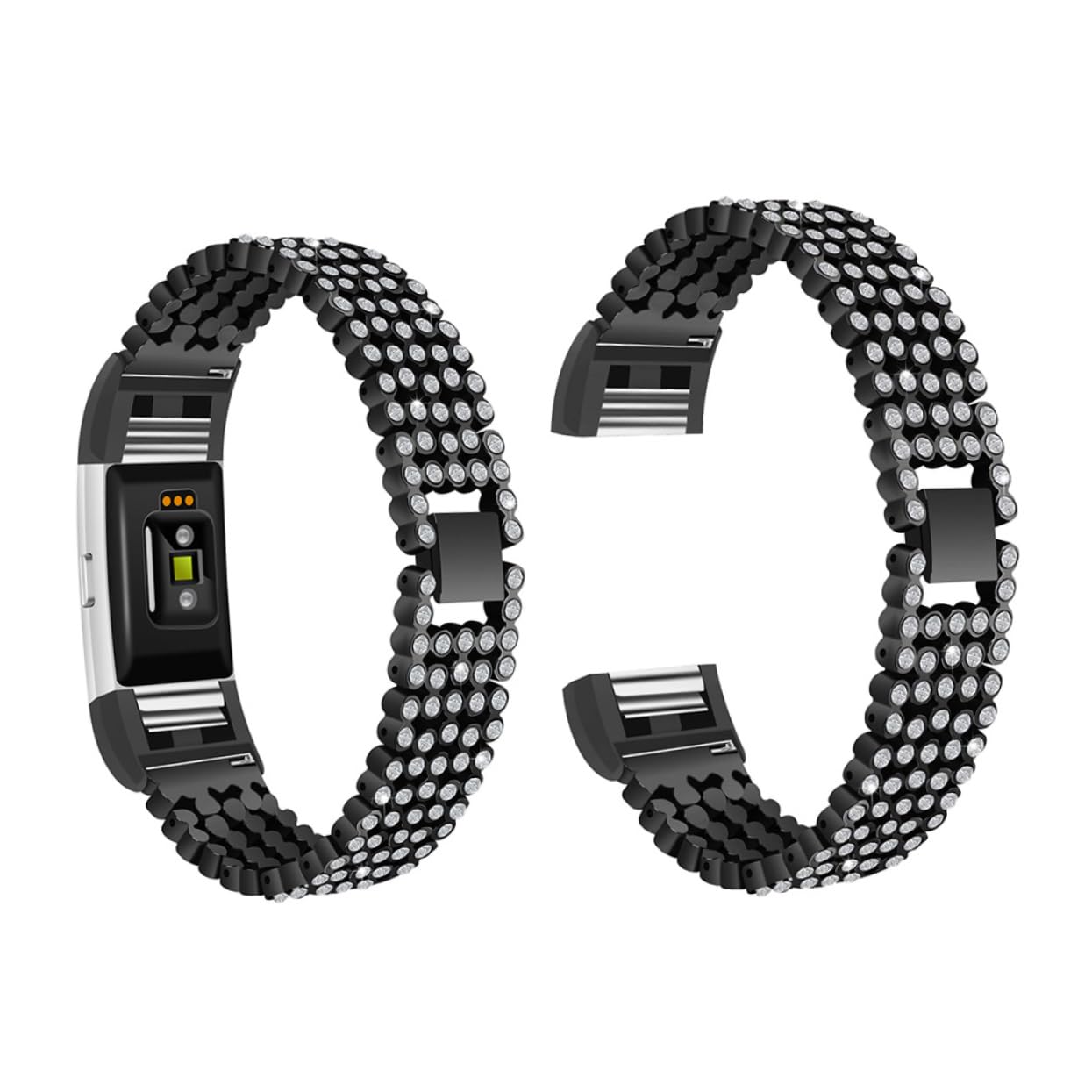 Housoutil 3 Piezas Bandas Metalicas Correas Reloj Correas De Reloj Banda Inteligente Pulsera Inteligente Muñequera Reloj Inteligente Pulseras Inteligentes Cadena De Mano Diamante