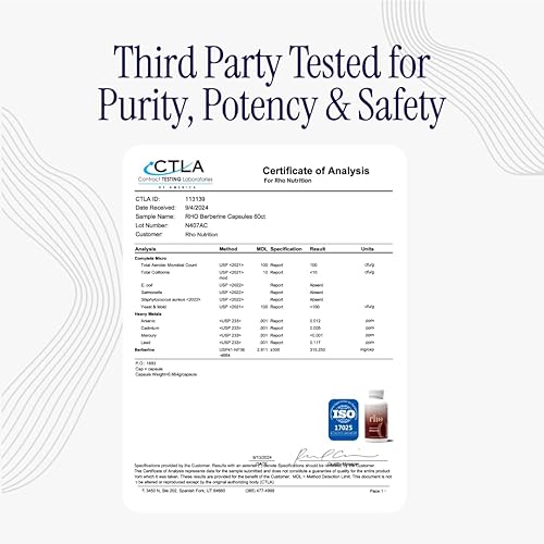 Miniatura 5 de Rho Nutrition Cápsulas de berberina liposomal, suplemento de ultra alta absorción, apoya la función inmunológica, la salud intestinal y la salud