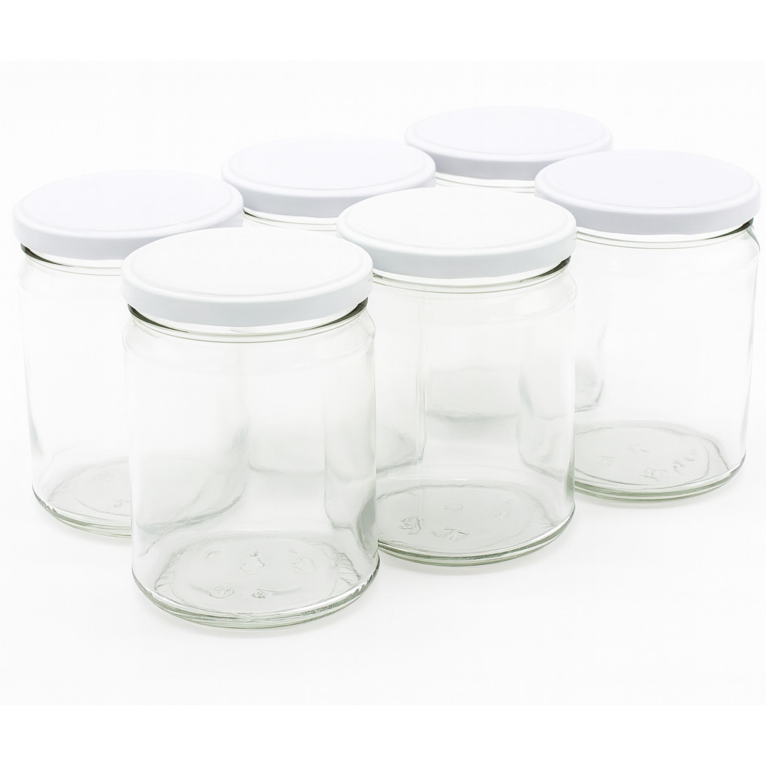Blumixx Einmachgläser mit Schraubdeckel 24er Pack Einmachglas mit Deckel in Weiß - 540ml Fassungsvermögen - Ideal für Erntezeit, Konservierung & stilvolle Aufbewahrung