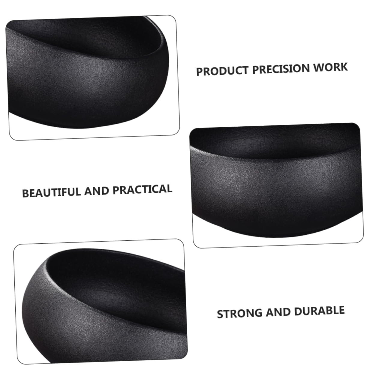 COLLBATH Black Pottery Tea Wash Bowl Large Ceramic Teacup Wash Bowl for Tea Party Favors