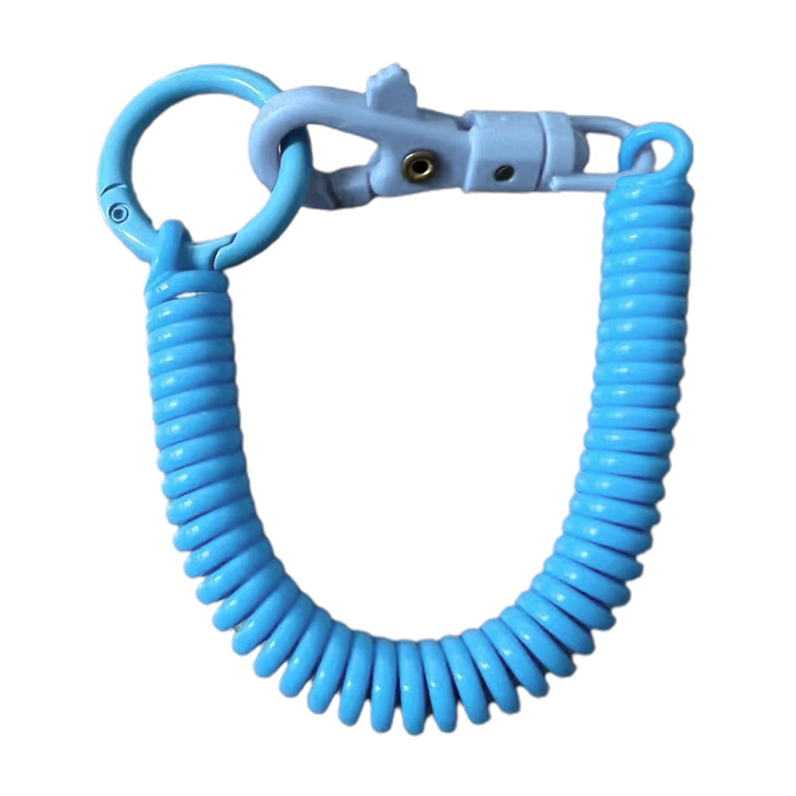 Haiki Stretchy Spirals Keyring, Retractable Keychain Coil Spring Keychain Alloy Key Holder Colors Key Chain for Backpack