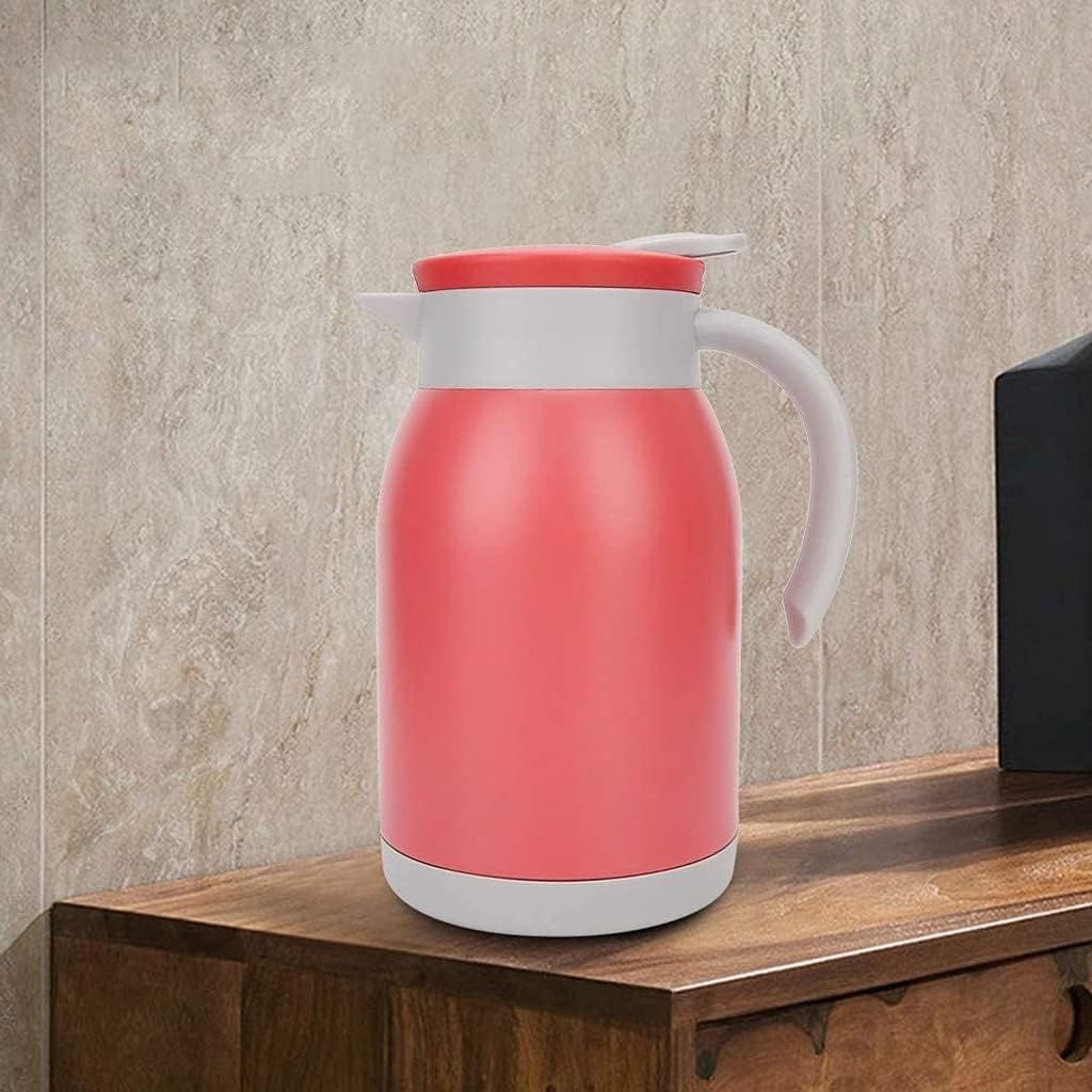 HBJWOV Stainless Steel Jug Bottle Thermal Kettle Tea Pot for Household Commercial Use Red
