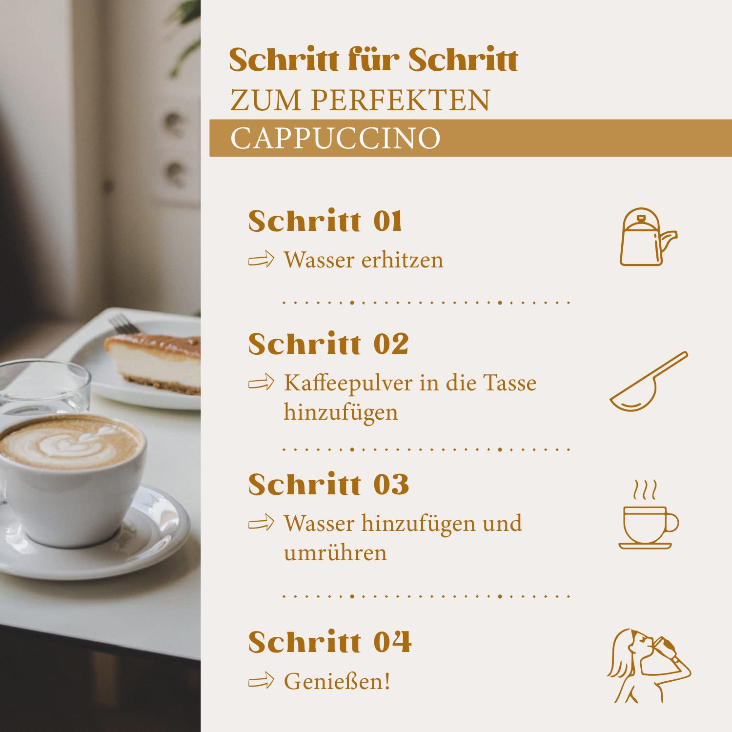 HEARTS Cappuccino White 10 x 1 kg - Genuss nach italienischer Art, ca. 80 Portionen pro Beutel, praktische Familienpackung, intensives Aroma, milchig und cremig