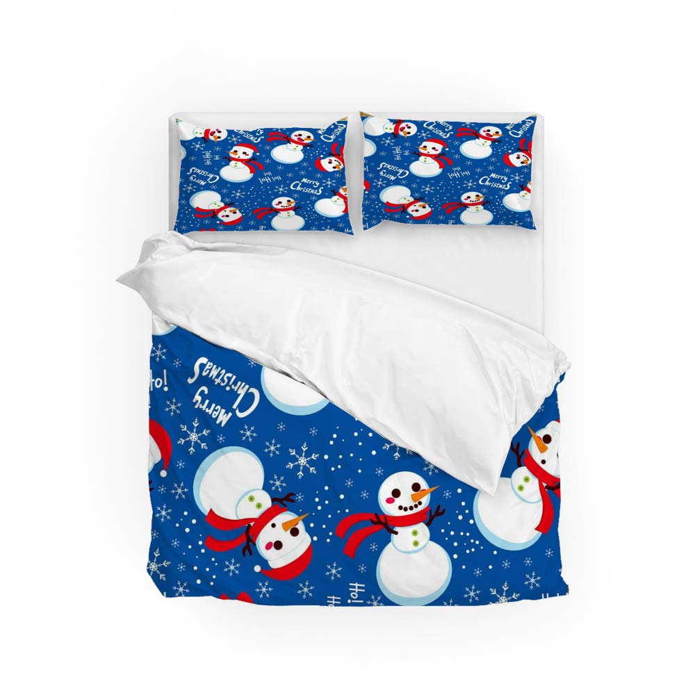 Parure de lit 3 pièces housse de couette microfibre anti-pli pour un lit toujours impeccable