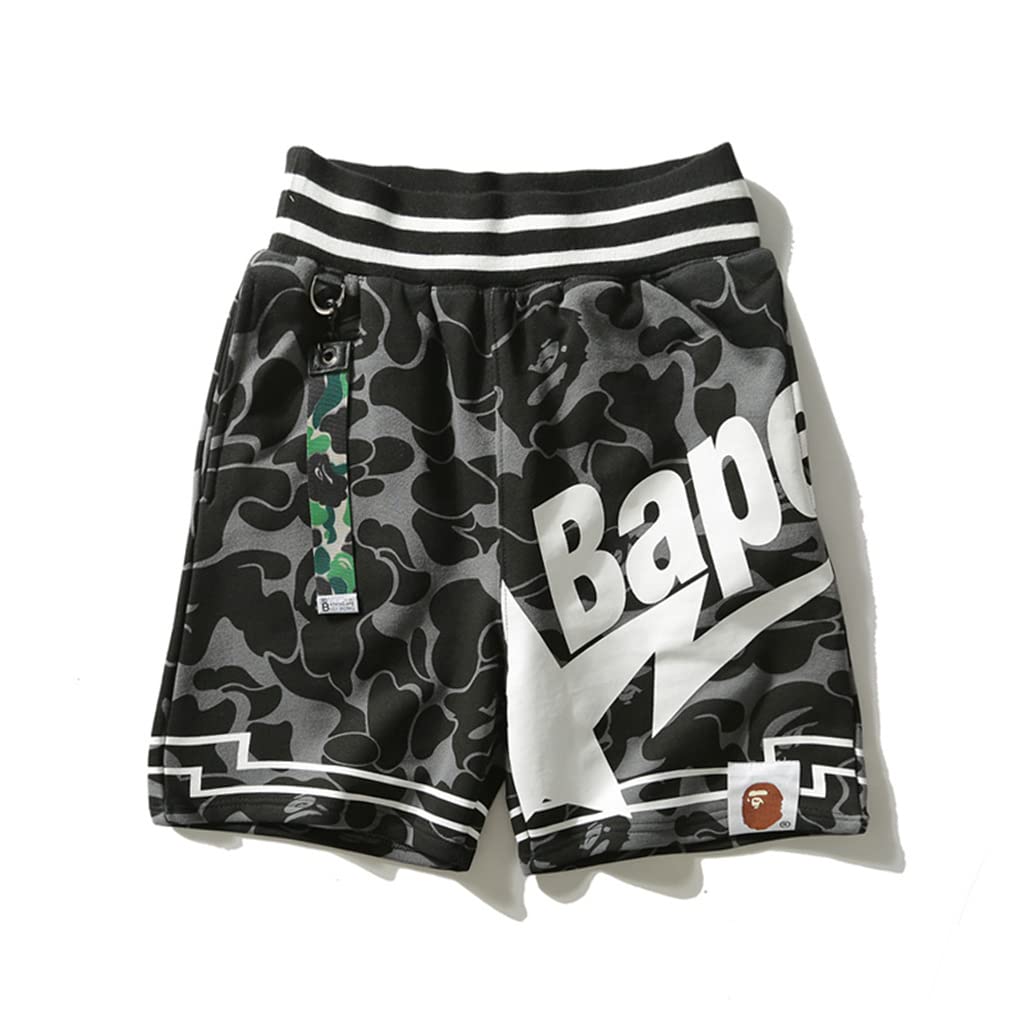 Bape Shorts Women Trendy Graphic Letter A Bathing Ape Shorts 