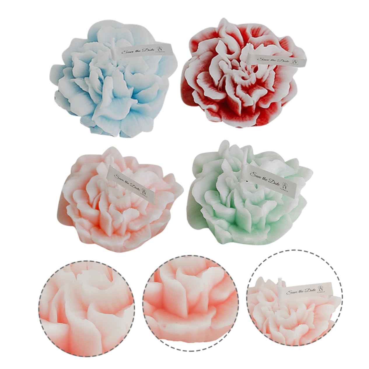 Ciieeo 20stücke Duftkerzen Blumenform Aromatherapeutische Kerzen Für Muttertag Hochzeiten Und Feiern Geschenkidee Für Frauen