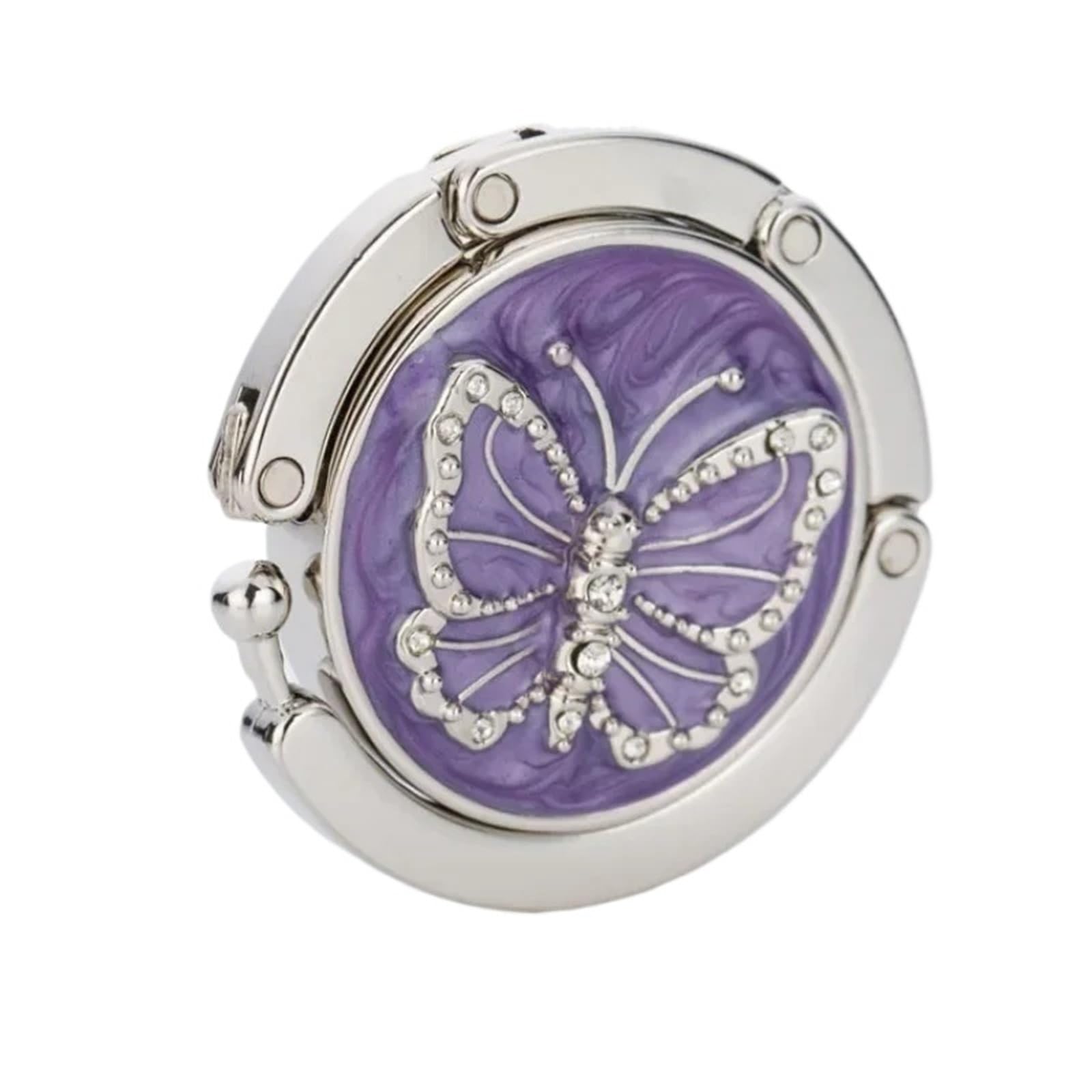 DSFIHJO Handbag Hooks for Tables 1PC Handbag Hanger, Foldable Purse Hook Table Holder Bag,Butterfly Shape Foldable Bag Hook for Table(Purple)