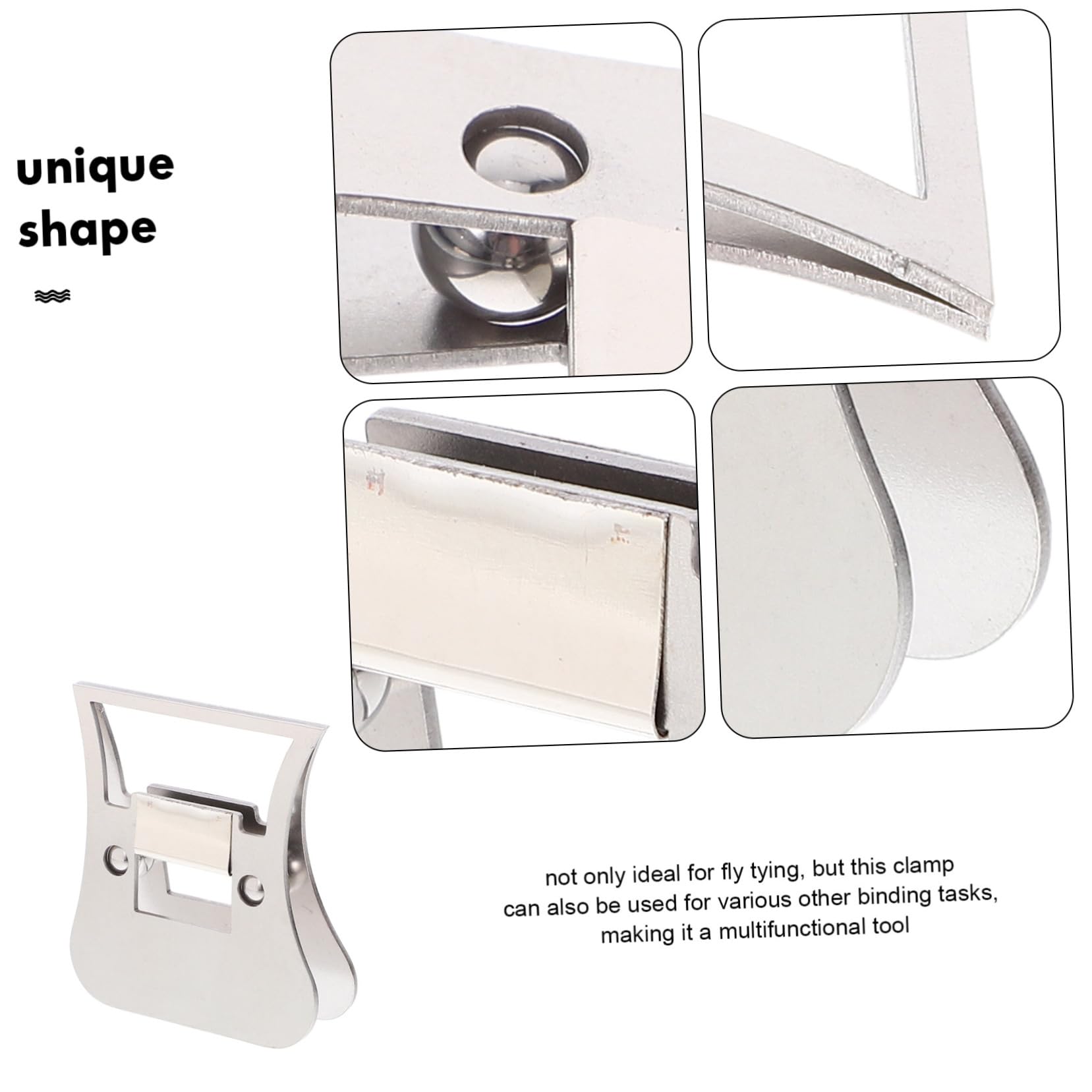TOYANDONA Fly Tying Hackle Clamp Metall Ersatzzange Für Fliegenbinder Einsetzbar Einfach Zu Bedienen Für Anfänger Und Perfektes Zubehör Für Angelgeräte