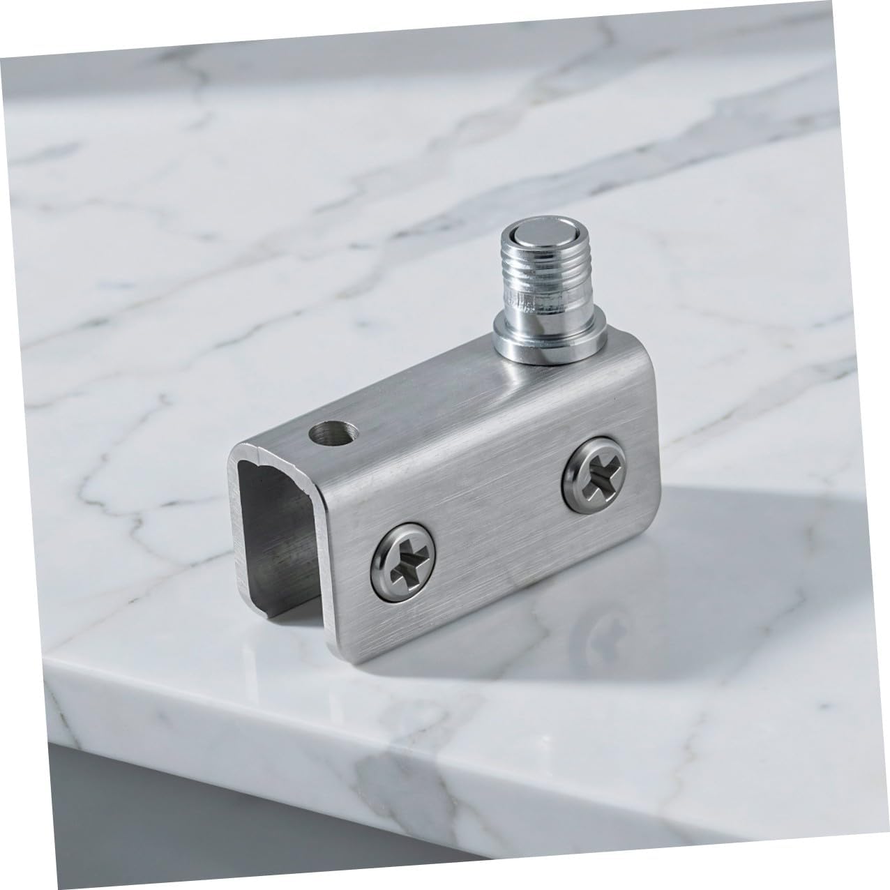 10pcs Stainless Steel Glass Door Pivot Hinges Silver for Cabinet