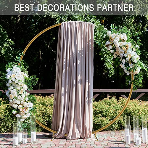 Round Wedding Arch Stand 6.56Ft Gold Backdrop Stand Metal Circle Balloon Arch Large Backdrop Stand For Birthday, Party, Wedding, Graduation And Photo Background Decoration #TOP5