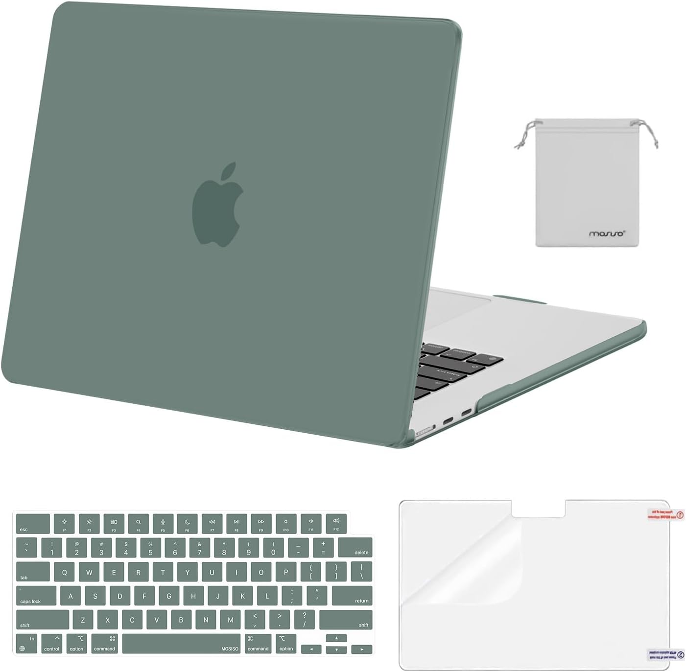 MOSISO Compatible with MacBook Air 15 inch Case M5 2026 M4 M3 M2 2025-2023