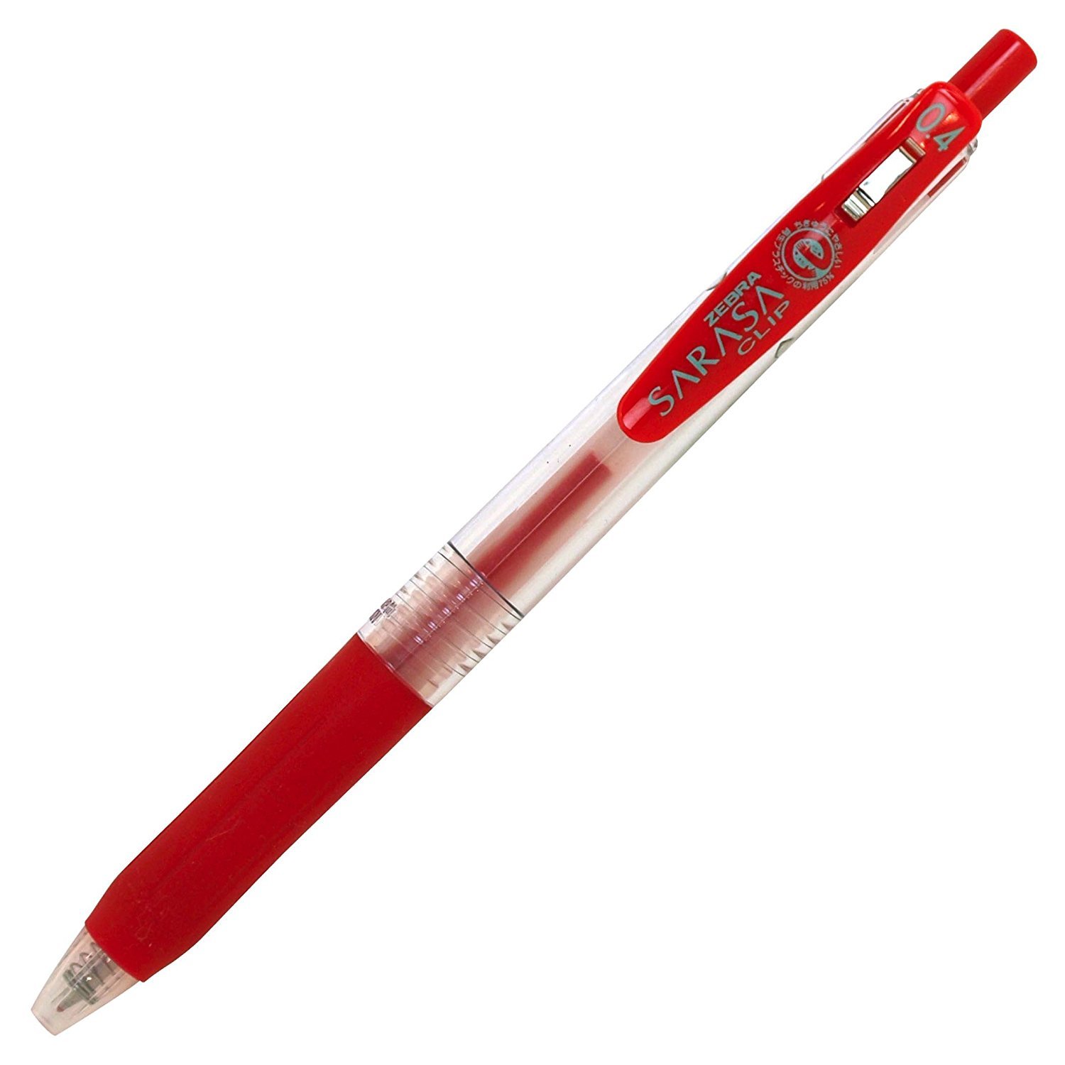 Amazon | ゼブラ サラサクリップ 0.4mm 赤 JJS15-R 14.1cm×1.1cm