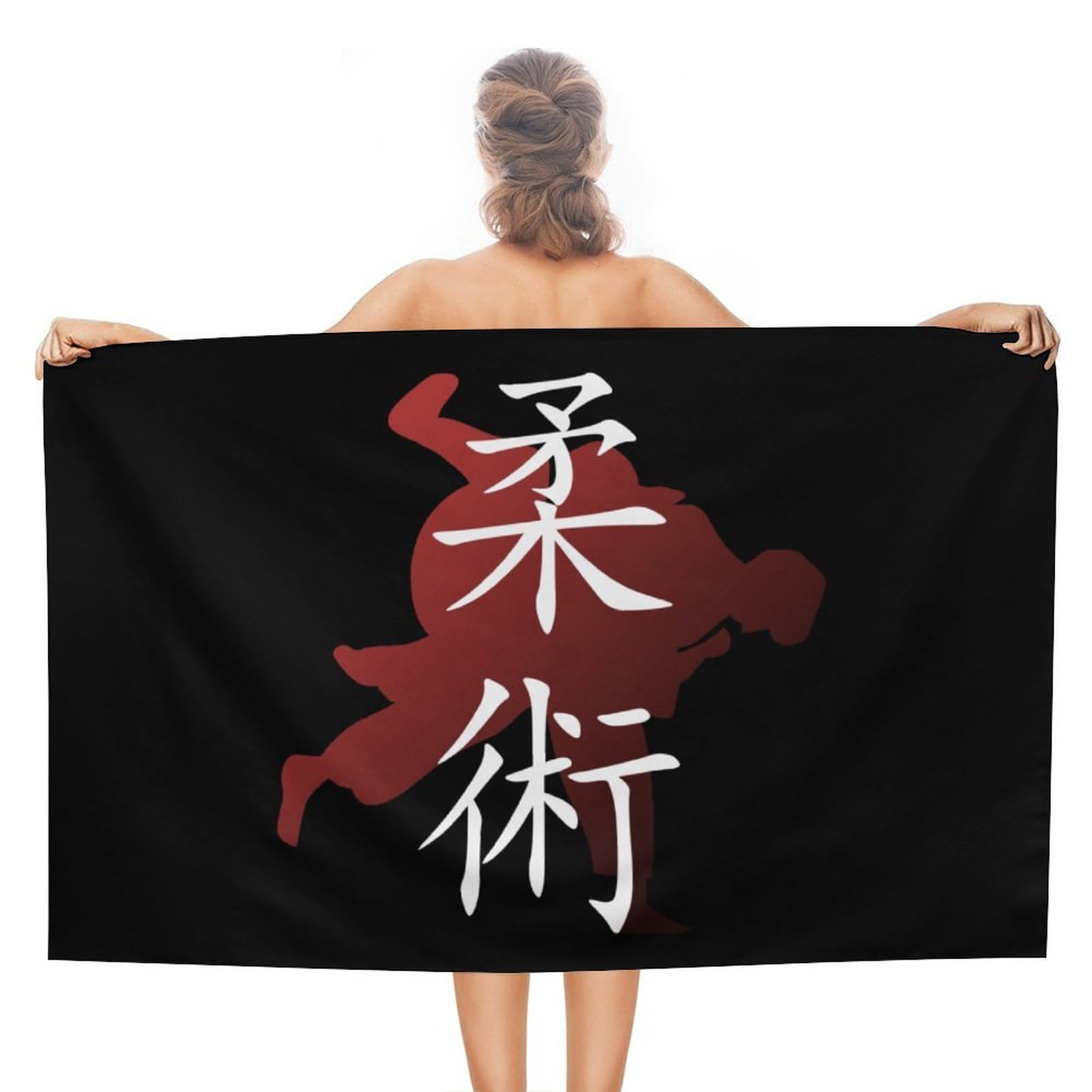 Nclqvjxzkhw Women's Style Jiu Jitsu Judo Beach Towel For Adults Lightweight Bath Towels Swim Travel Gym Sports 130×80Cm