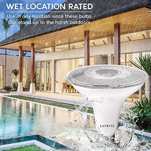 LUXRITE 4 Pack PAR38 LED Outdoor Flood Light Bulbs #TOP7