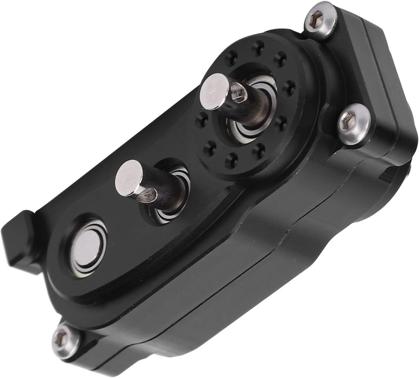 VGEBY RC Transfer Case, 313mm 1/10 Transfer Case Wheelbase Metal Chassis Frame Transfer Case Fit for 1/10 RC Crawler Car (Black) Model Car Accessories Scx10 Ii 2 Speed Transfer