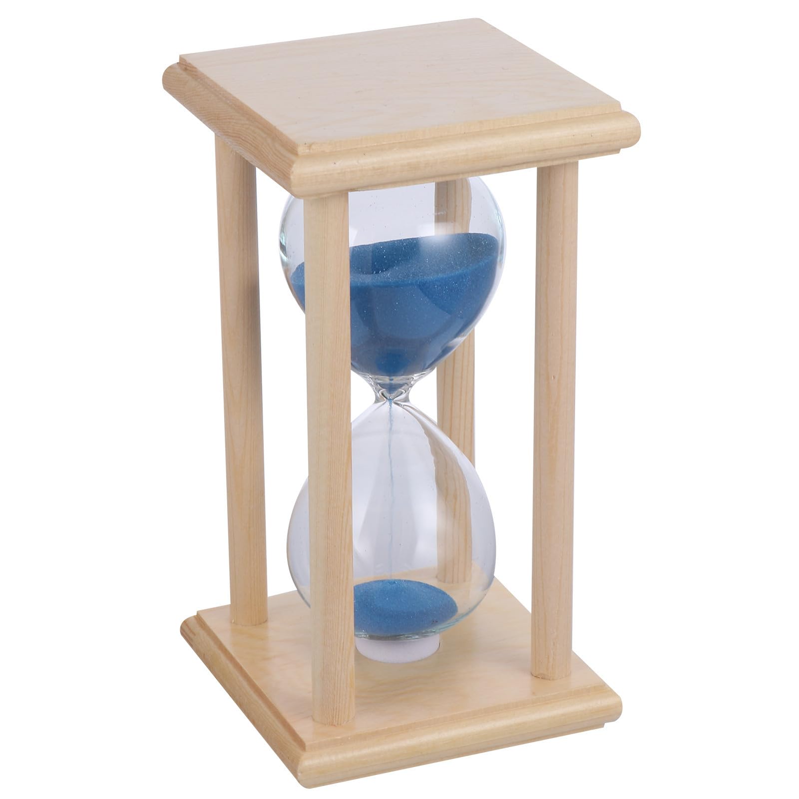 Reloj de arena para estudio y meditación con elegante marco de madera natural