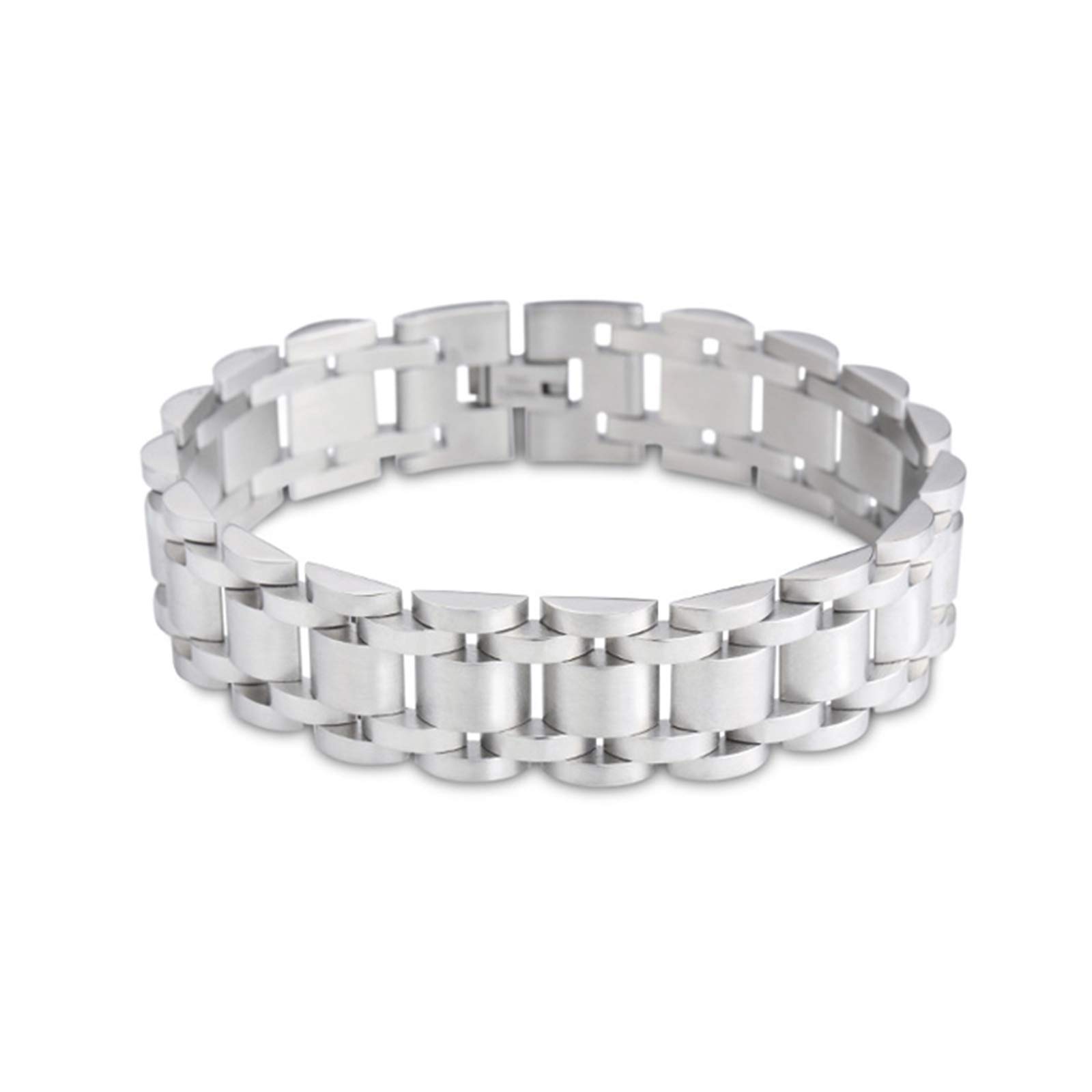 ANAZOZPulseras de Cadena Hombre,Pulseras Acero Inoxidable Cadena Pulseras Plata