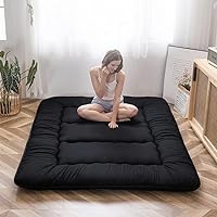 Vista 402 de Colchón futón japonés de piso gris constelación, de piso tatami, portátil, para acampar, para niños, sofá cama plegable enrollable con protector
