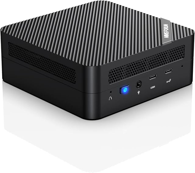 MINIS FORUM UM590 Mini PC Windows 11 Pro AMD Ryzen 9 5900HX Mini Computers, 32 GB RAM 512 GB PCIe SSD, Support 1X 2.5 inch HDD, 2X HDMI / 1X USB Type-C, 1x 2.5G RJ45, 3X USB 3.2,2 x USB2.0, 1X Mic