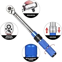 Vista 4 de COTOUXKER Juego de llaves dinamométricas para bicicleta, llave dinamométrica de 1/4 de pulgada de 2 a 24 Nm, kit de herramientas para bicicleta