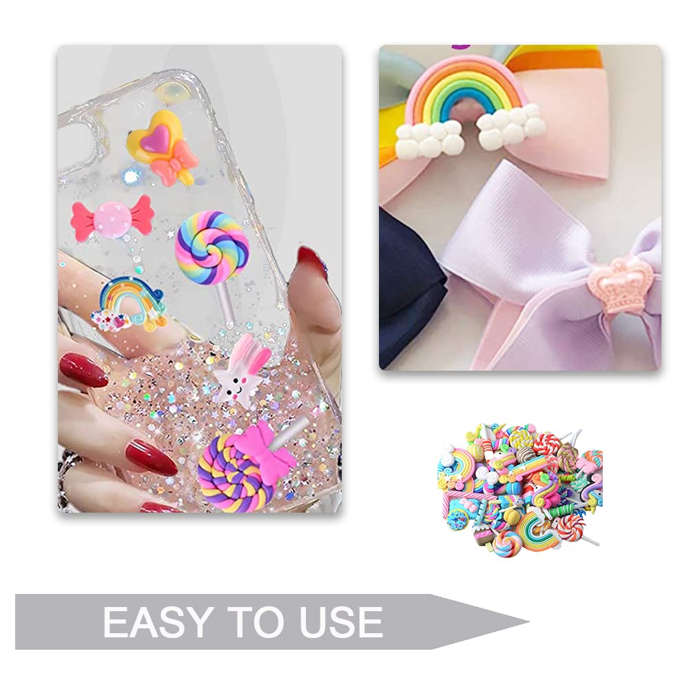 100 Stück Schleim Charms – Süße Harz-Anhänger Für DIY, Handyhüllen, Scrapbooking, Bastelverzierungen