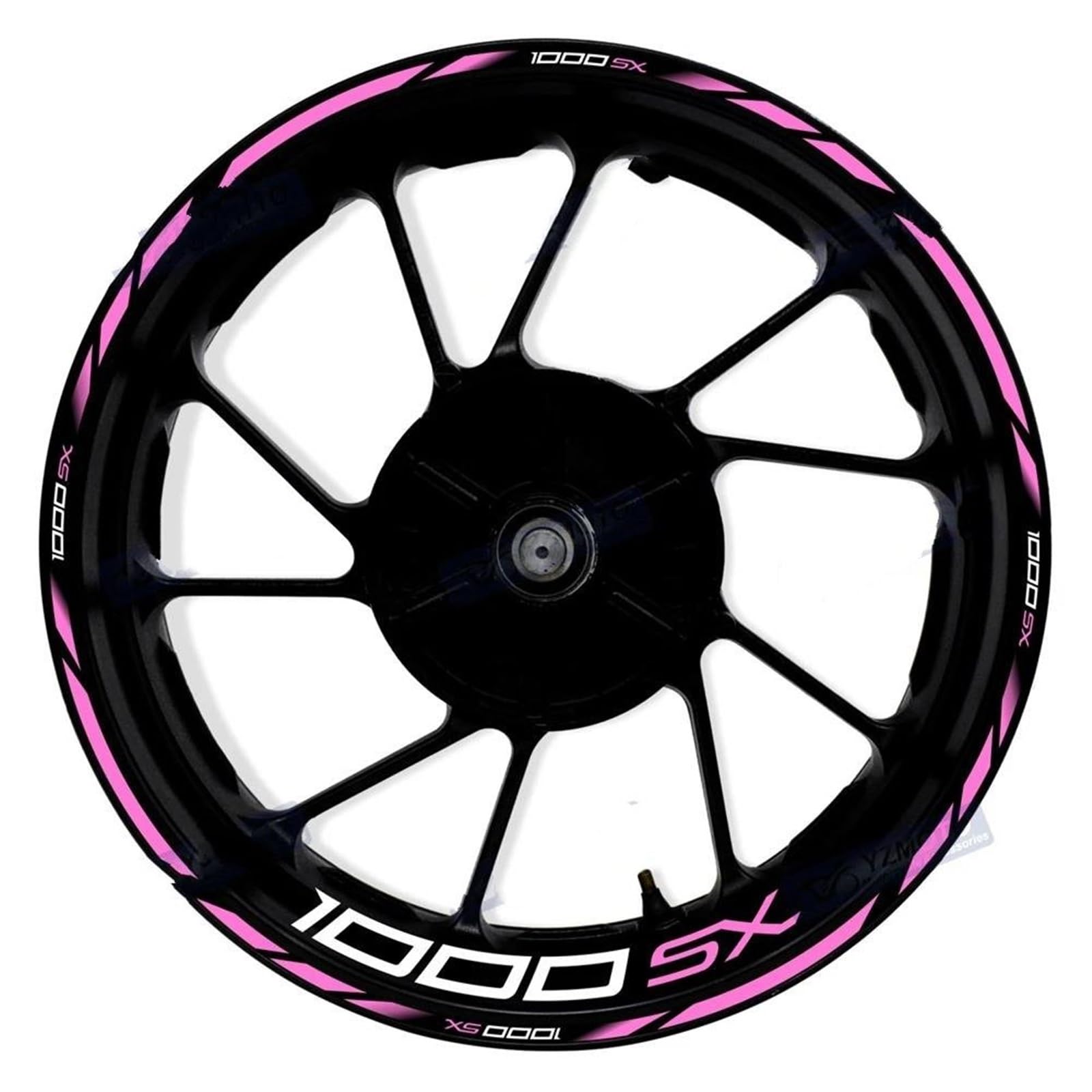 Motorcycle 17 Inch Front and Rear Stripe Decals Wheel Rim Stickers for Kawasaki 1000SX for Z1000SX(Color19)