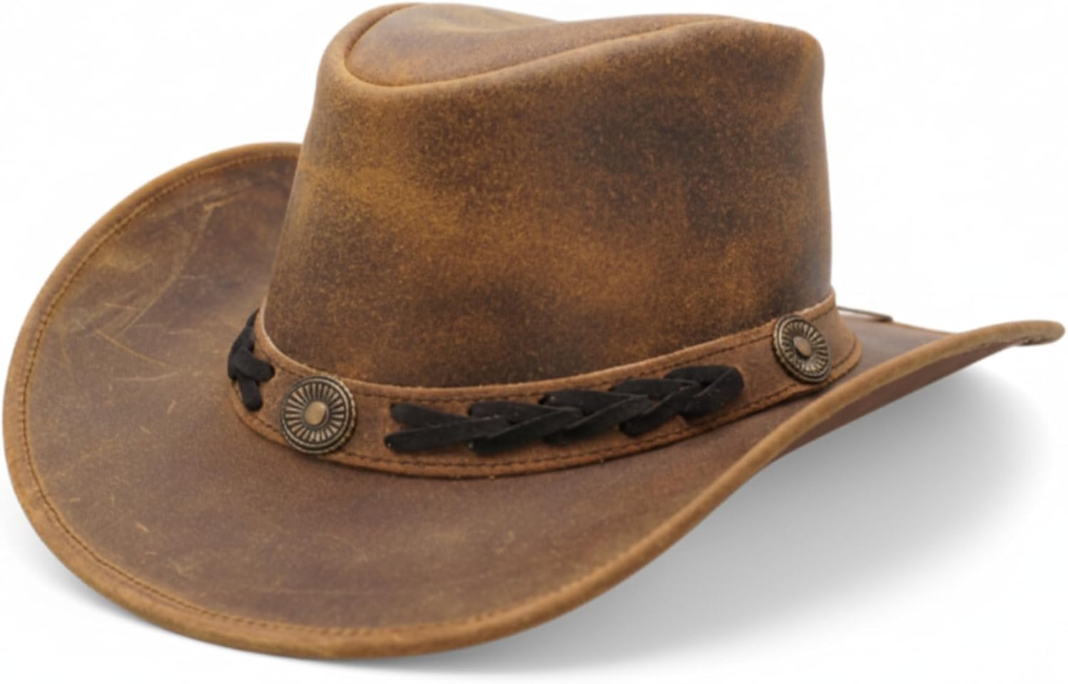 RESISTANCE Premium Australian Style Leather Cowboy Hat | Shapeable Outback Hat for Men and Women