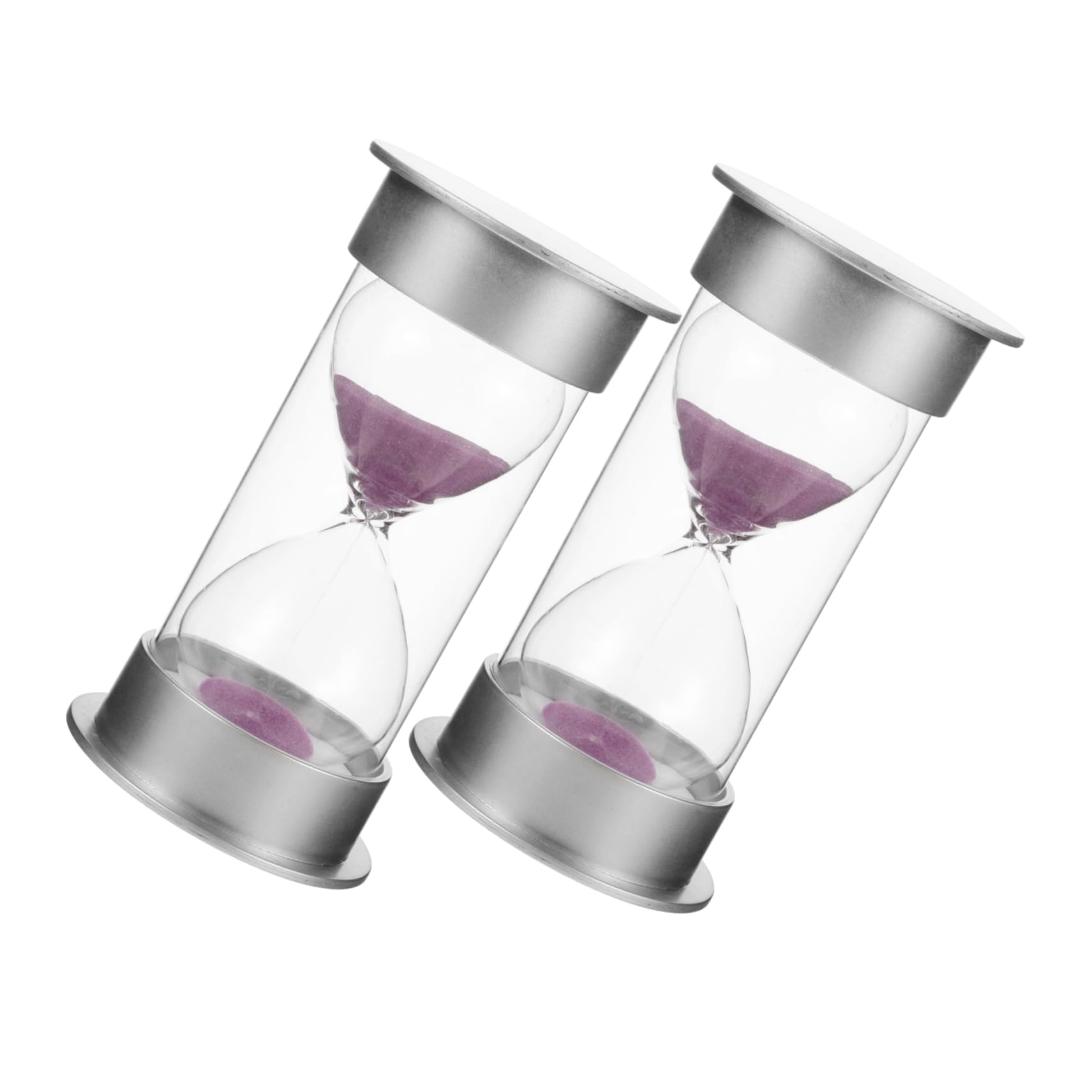INOOMP 8pièces Hourglass Timer Decorative Clock for Kids Kitchen High Borosilicate Glass with Stable Base for Family Friends