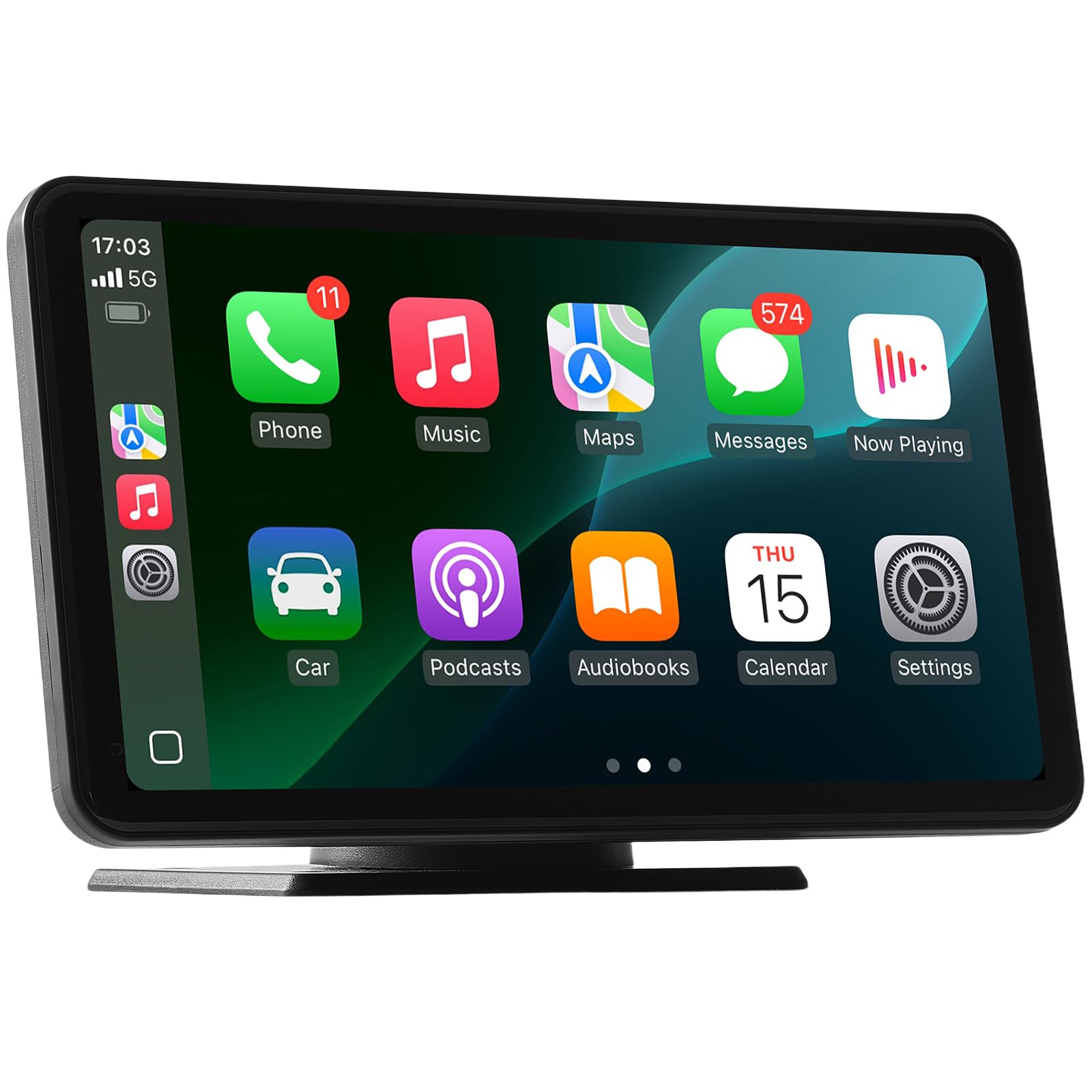 VEVOR Estéreo Inalámbrico para Coche, Radio Portátil HD de 177,8 mm con Pantalla Táctil Compatible con Apple CarPlay y Android Auto, Cámara de Respaldo, Control de Voz, Bluetooth, Navegación GPS