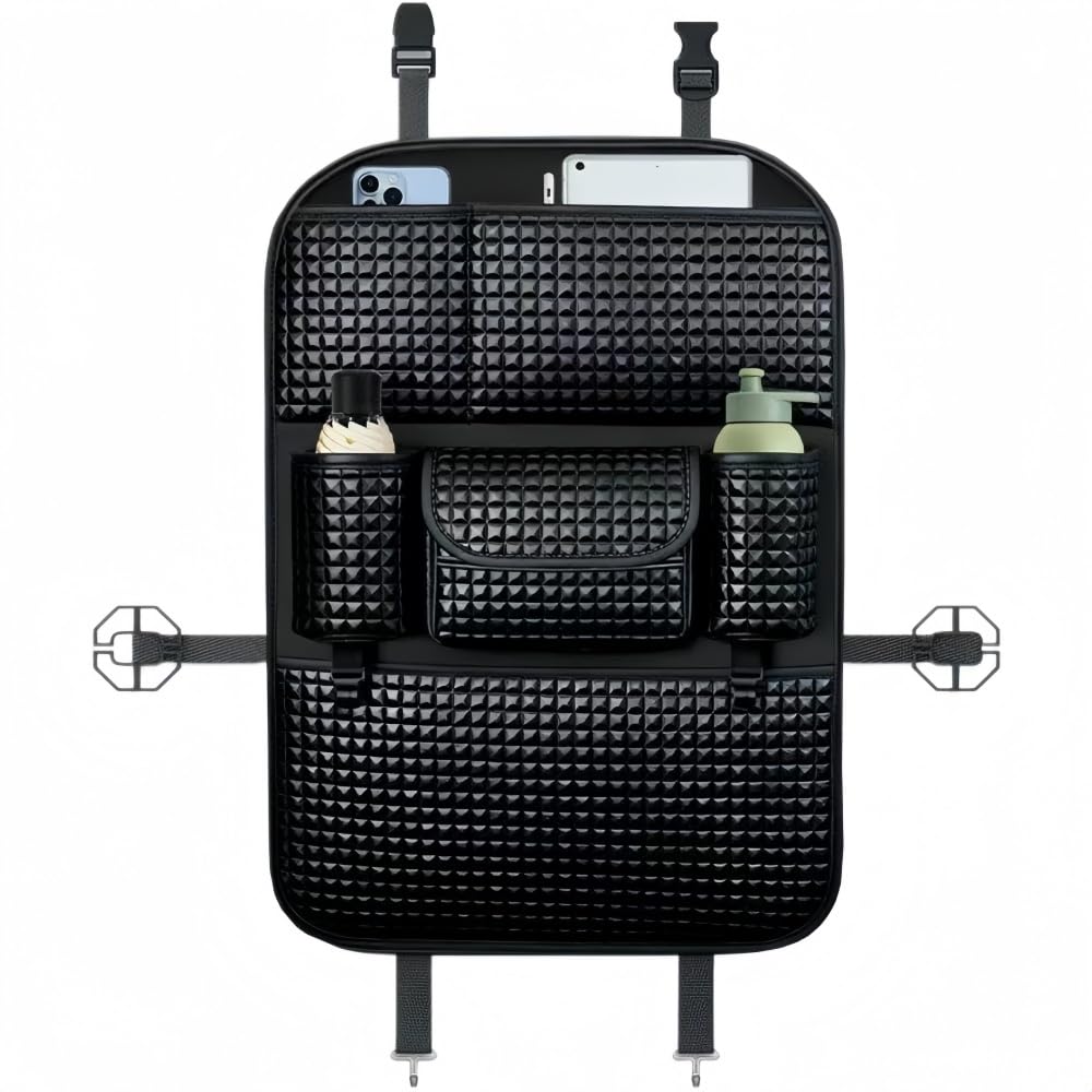 Auto Organizer für Jeep Gladiator Grand Cherokee, Autositz Organizer Rückenlehnenschutz Auto Kinder Auto Aufbewahrungstasche Sitzschoner Auto Vordersitze,B
