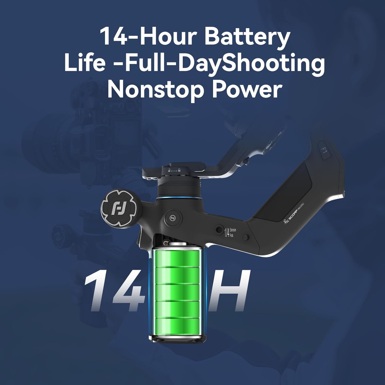 FeiyuTech SCORP Mini-3-Pro Gimbal Stabilizer for Camera, Mirrorless/Compact/Action Cameras,Smartphone,18m AI Tracking,Detachable Remote Handle, 3-Axis Handheld Stabilizer for Sony/Canon,4.4lbs Payload