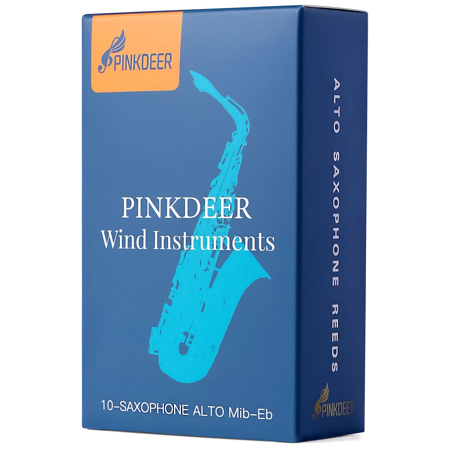 PINKDEER Alto Saxophone Reeds Strength 2.5, Traditional Reeds for Alto Saxophone, Thinner Vamp Cut for Ease of Play, French Cut Design (10 Pack)
