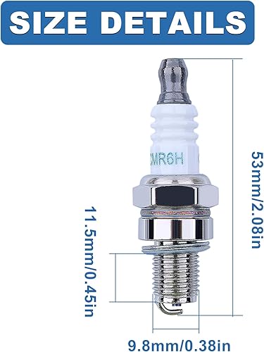 Miniatura 4 de AUMEL CMR6H - Bujías estándar de repuesto para NGK CMR6H Stihl FS90 FS100 FS110 FS40 FS50 FS56 HL90 HT100 KM90 BR500 para Husqvarna 150BT 355 0BT