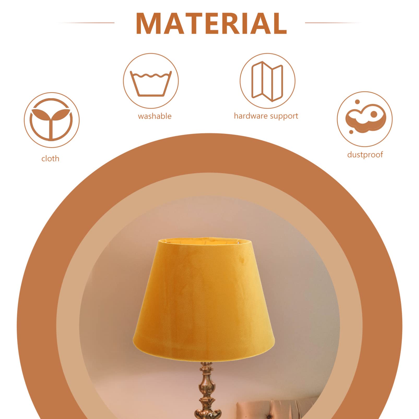 Elegante Kit de Pantallas de Tela para lámparas de Mesa, Pantallas cilíndricas en Forma de Campana para lámparas de Pared y luminarias del hogar, Pantallas Finas de policarbonato c