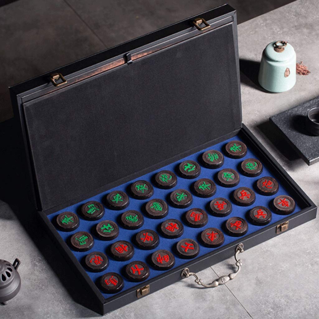 Juego de ajedrez Chino, Piezas de ajedrez, Tablero de ajedrez Plegable, Piezas de ajedrez de Cuero, Tablero de ajedrez Chino Doble Abierto, Regalos portátiles, Regalos para Amantes