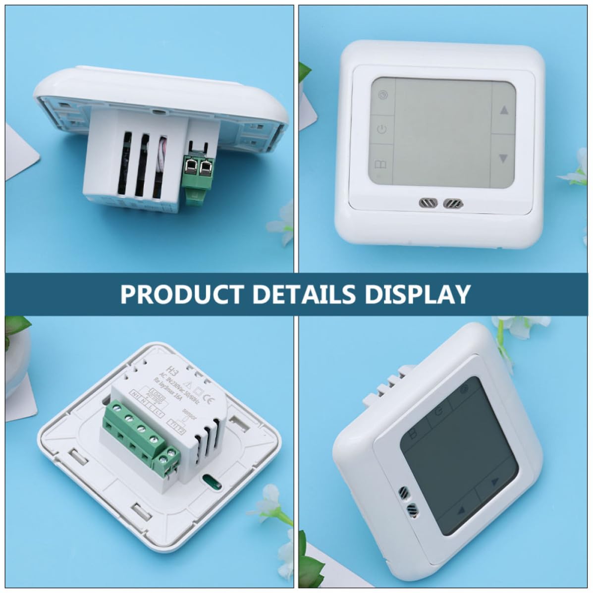 2 Stück Programmierbarer Fußbodenthermostat 220v mit Touchscreen
