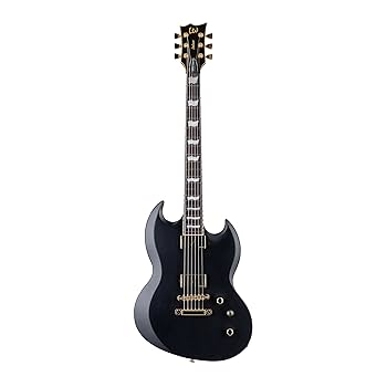 ギター ESP EII VIPER BLACK ESP E-II Viper Black – United States