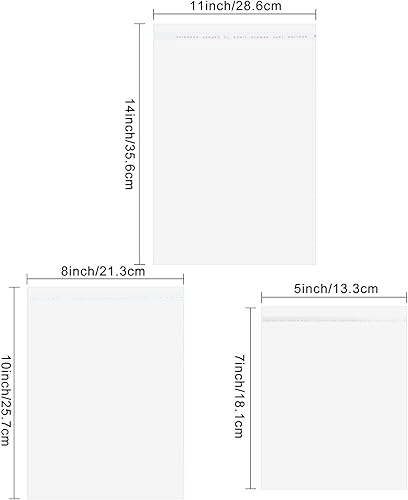 Miniatura 2 de Zonon 240 bolsas de celofán transparente, autosellantes, bolsas de sellado transparentes para impresión artística, marcos de fotos y envoltura de