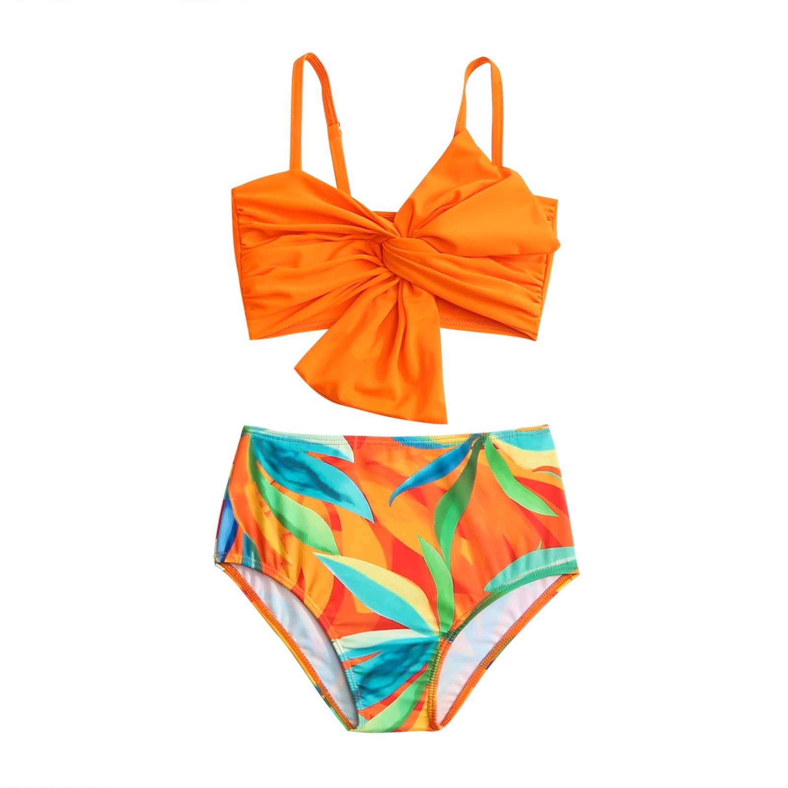 Genérico Bikini Menstrual NiñA 14 AñOs Trajes de baño para niñas con Cuello en V Bikini Set Traje de baño de Dos Piezas Fruncido Cintura Media Traje de baño BañAdor Red Point Mujer