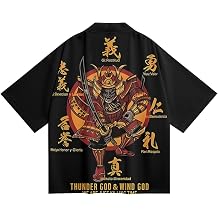 MFCT Japanese Streetwear Mens Lightweight Graphic Kimono