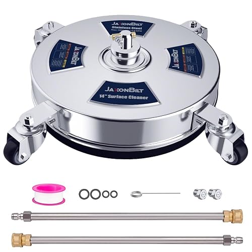 14 Inch Pressure Washer Surface Cleaner – Stainless Steel, 2000–4000